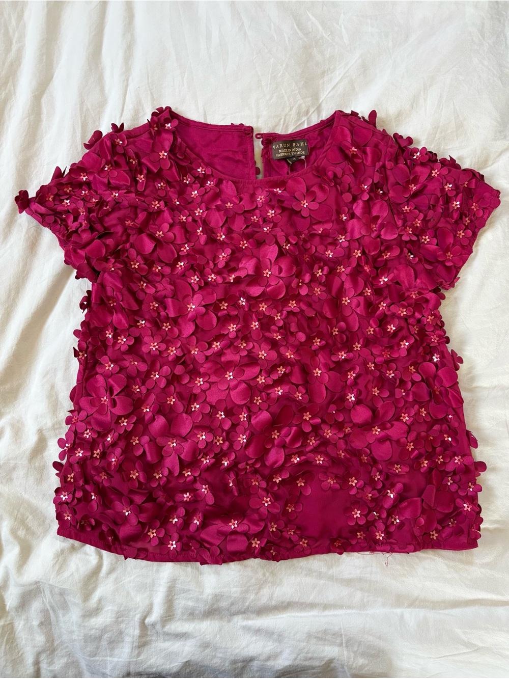 NWT* Anthropologie/Varun Bahl Rosemarie Textured Blouse size 4 - Picture 4 of 12